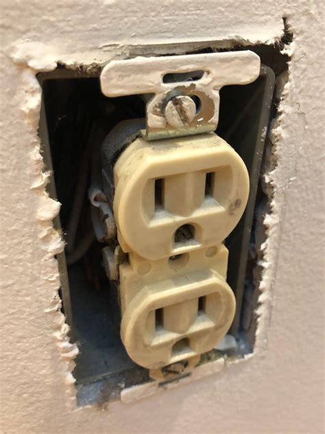 electrical back box stripped threads|electrical outlet threaded hole.